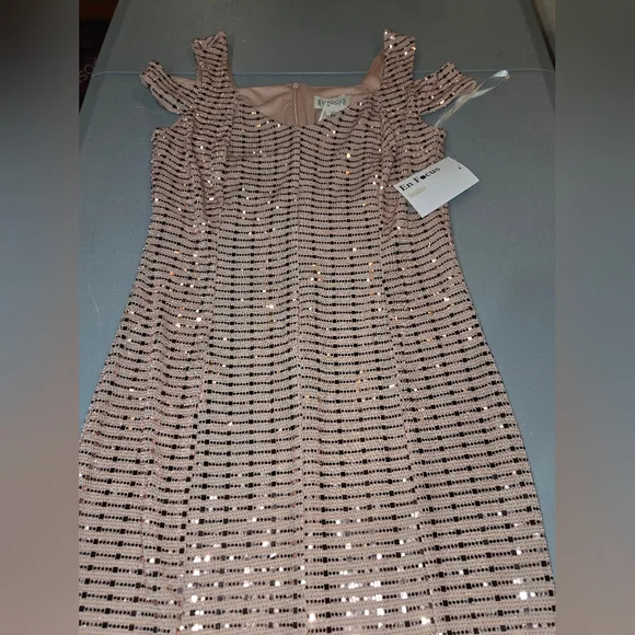 Enfocus Studio Blush Sequin Dress (6c14) - Picture 2 of 6